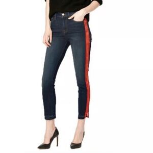 Etienne Marcel Red Zipper Skinny Ankle Length Jeans(Size 28)
